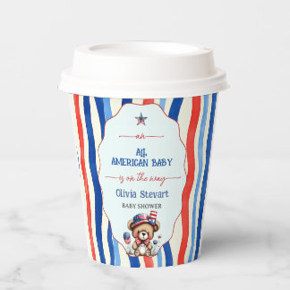 Elegante All American baby 4 juli babyshower Papieren Bekers