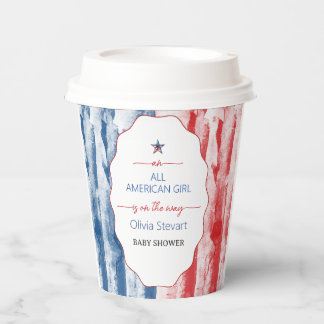 Elegante All American Girl 4 juli baby shower Papieren Bekers