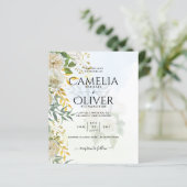 Elegante All-in-1 Witte Rozen Botanische Bruiloft (Staand voorkant)