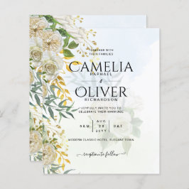 Elegante All-in-1 Witte Rozen Botanische Bruiloft