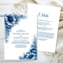 Elegante All-in-One Blauwe Bloemige Bruiloft