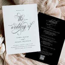 Elegante All-in-One Trouwuitnodiging met Details