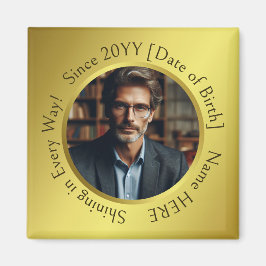 Elegante all-occasion Gepersonaliseerd foto Shinin Magneet