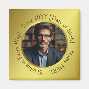 Elegante all-occasion Gepersonaliseerd foto Shinin Magneet