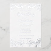 Elegante All White Party Folie Uitnodiging (Voorkant)