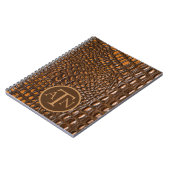 Elegante Alligator Skin Monogram Notitieboek (Linkerzijde)