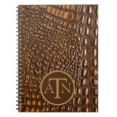 Elegante Alligator Skin Monogram Notitieboek (Voorkant)