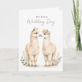 Elegante Alpaca Trouwkaart Kaart
