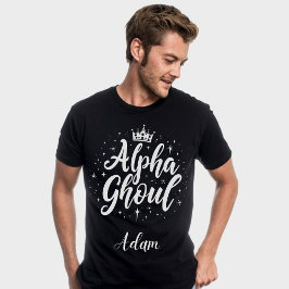 Elegante "Alpha Ghoul" naam Halloween kalligrafie Trui