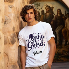 Elegante "Alpha Ghoul" naam Halloween kalligrafie Trui