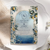 Elegante Amalfi Coast Citrus bruiloft Kaart