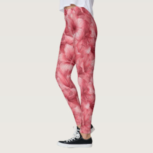 Elegante Amaryllis Bloemblad Actieve Hardloopleggi Leggings