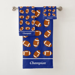 Elegante American Football op blauwe badhanddoeken Bad Handdoek