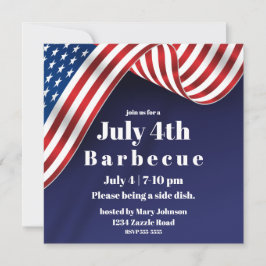 Elegante Amerikaanse vlag 4 juli Kaart