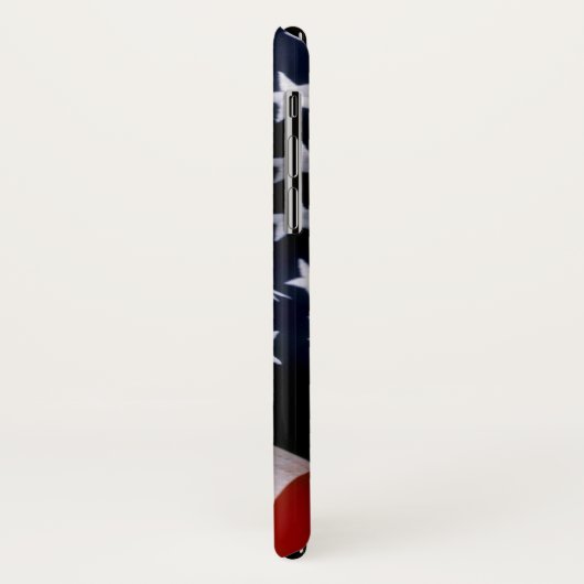 Elegante Amerikaanse vlag iPhone Custom Monogram Case-Mate iPhone Case (Achterkant/links)