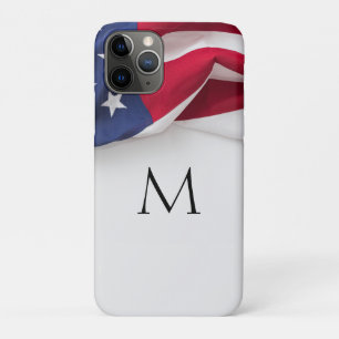 Elegante Amerikaanse Vlag Monogram Case-Mate iPhone Case