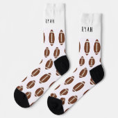 Elegante Amerikaanse voetbal bal monogram  Sokken (Links)