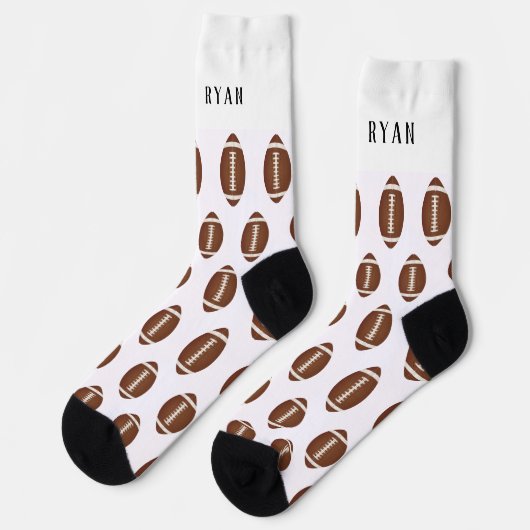 Elegante Amerikaanse voetbal bal monogram  Sokken (Links)
