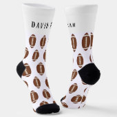 Elegante Amerikaanse voetbal bal monogram Sokken (Gebogen)