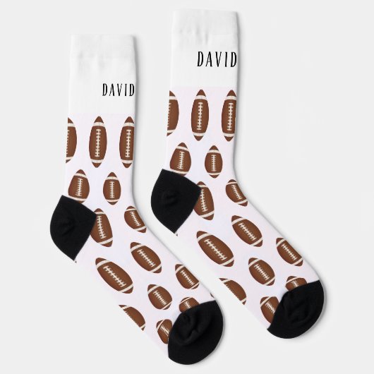 Elegante Amerikaanse voetbal bal monogram  Sokken (Rechts)