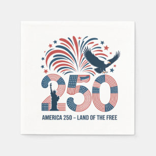 Elegante Amerikaanse Zeearend Amerika 250 Land van Servet