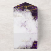 Elegante Amethist Kristal Geode All In One Uitnodiging (Buitenkant)