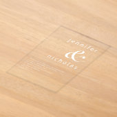 Elegante Ampersand Bruiloft Acryl Uitnodigingen (Laagn)
