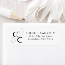 Elegante Ampersand Calligrafie Monogram bruiloft