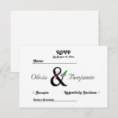 Elegante Ampersand Dankkaart Bedankkaart (Voorkant / Achterkant)