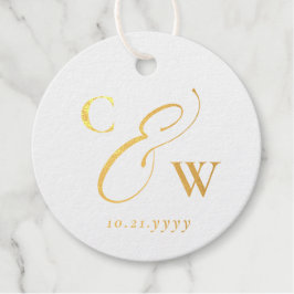 Elegante ampersand en initialen bruiloft gunst lab bedankjes labels