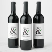 Elegante Ampersand Food and Beverage Label Set Wijn Etiket (Flessen)