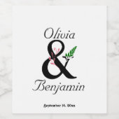 Elegante Ampersand Food and Beverage Label Set Wijn Etiket (Enkel label)