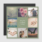 Elegante Ampersand Foto Collage Trouw Bedankt (Voorkant / Achterkant)