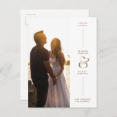 Elegante Ampersand Foto Save the Date Briefkaart (Voorkant / Achterkant)