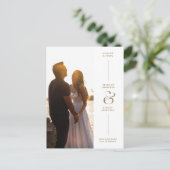 Elegante Ampersand Foto Save the Date Briefkaart (Staand voorkant)