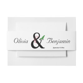 Elegante Ampersand Invitation Belly Band Uitnodigingen Wikkel