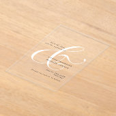 Elegante Ampersand minimalistische bruiloft Save t Acryl Uitnodigingen (Laagn)