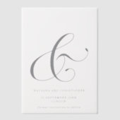 Elegante Ampersand Overlay Save the Date Vellum Uitnodigingen (Voorkant)