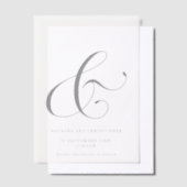 Elegante Ampersand Overlay Save the Date Vellum Uitnodigingen (Offset)