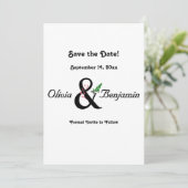 Elegante Ampersand Save the Date Kaart (Staand voorkant)