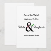Elegante Ampersand Save the Date Kaart (Voorkant / Achterkant)