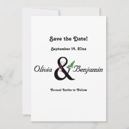 Elegante Ampersand Save the Date Kaart