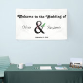 Elegante Ampersand trouwbanner Spandoek (Beurs)