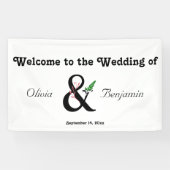 Elegante Ampersand trouwbanner Spandoek (Horizontaal)