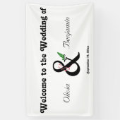 Elegante Ampersand trouwbanner Spandoek (Verticaal)