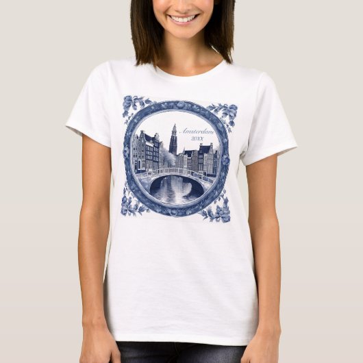 Elegante Amsterdam Souvenir T-shirt (Voorkant)