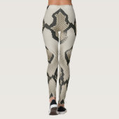 Elegante anaconda textuur stof print leggings (Achterkant)