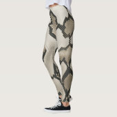 Elegante anaconda textuur stof print leggings (Links)