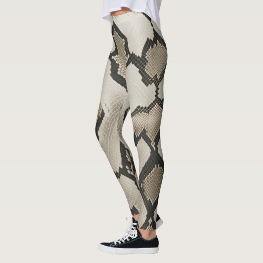 Elegante anaconda textuur stof print leggings (Links)