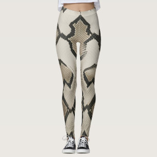 Elegante anaconda textuur stof print leggings